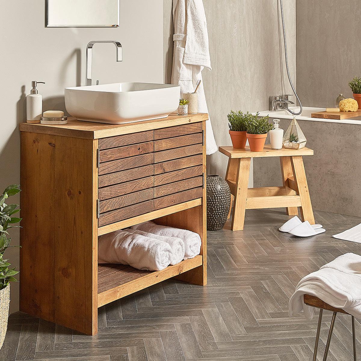 solid wood bathroom vanity